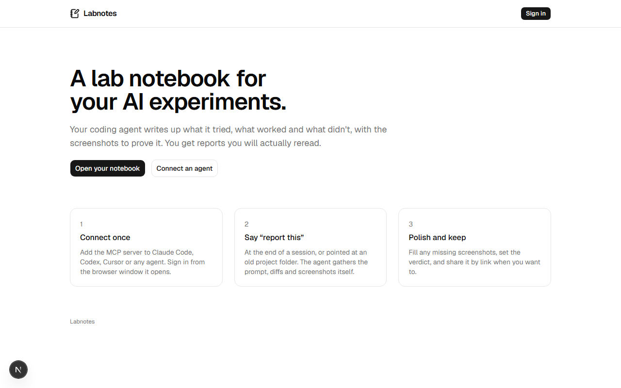 Landing page